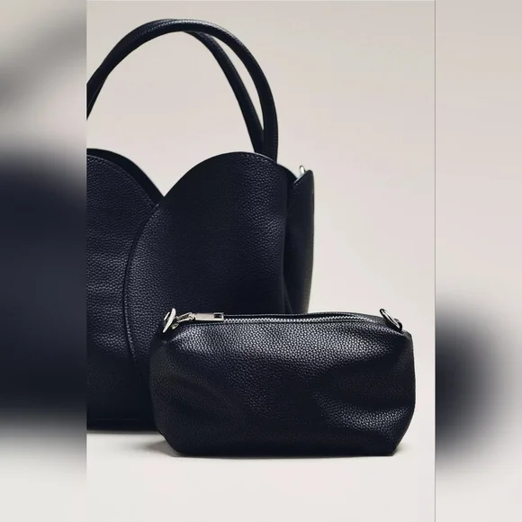 Anthropologie Melie Bianco Tulip Top-Handle Crossbody Tote - Picture 2 of 3